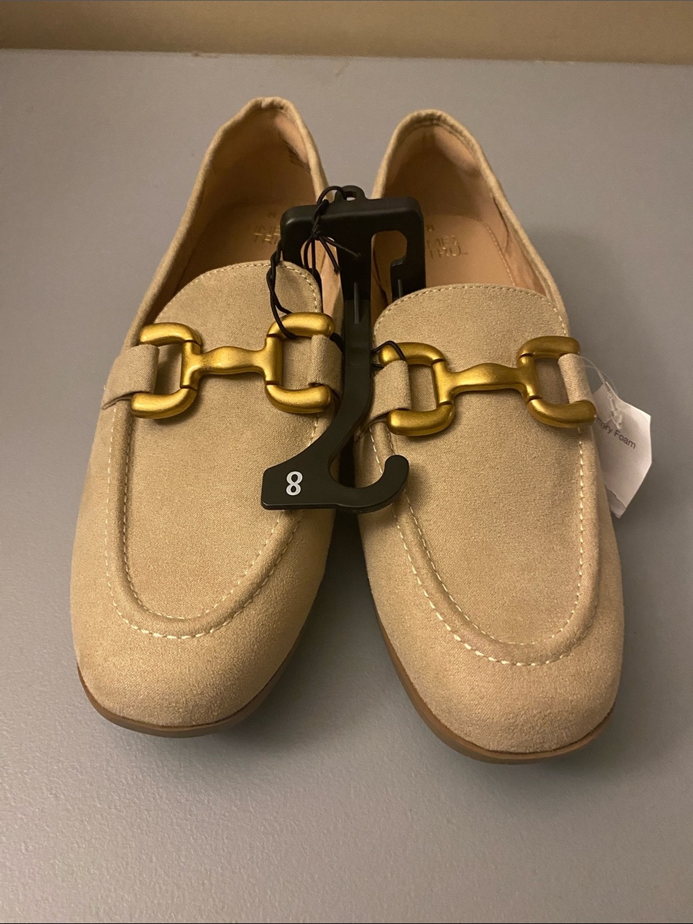 Womens Time and Tru Tan Loafers Size 8 NWT